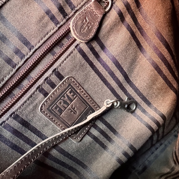 Frye Melissa Genuine Leather Hobo Dark Brown Slate - Picture 13 of 13